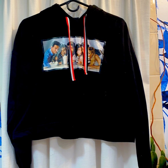 F.R.I.E.N.D.S. Cropped Hooded Sweatshirt M (Friends) - Picture 1 of 8